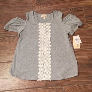 Grey off the shoulder top